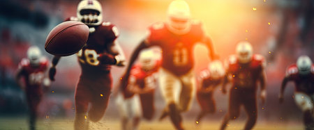 American football matchの素材