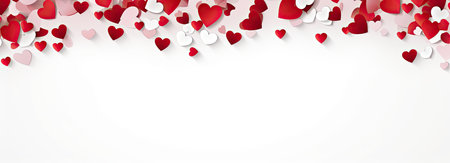 Empty valentine's day greeting card with copyspace on white backgroundの素材