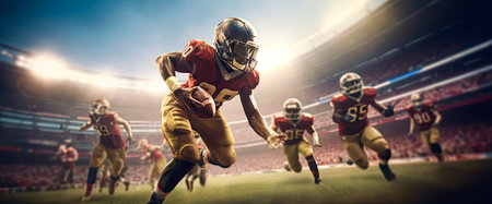 American football matchの素材