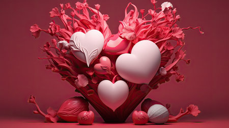 Decorative elements inspired by heartsの素材