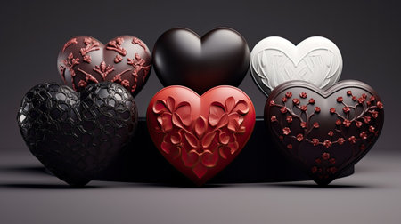 Decorative elements inspired by heartsの素材