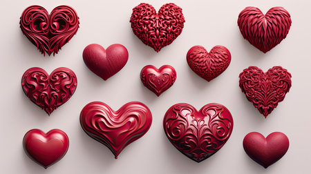 Decorative elements inspired by heartsの素材