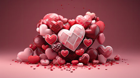Decorative elements inspired by heartsの素材