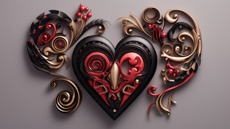 Decorative elements inspired by heartsの素材