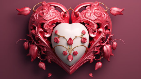 Decorative elements inspired by heartsの素材