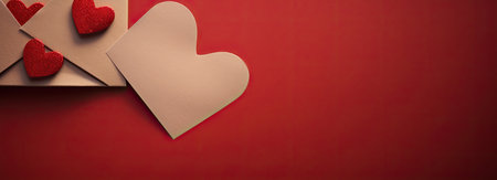 Empty valentine's day greeting card with copyspaceの素材