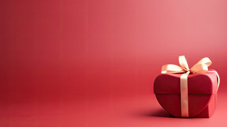 Valentine's day gift on white backgroundの素材
