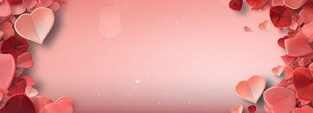 Empty valentine's day greeting card with copyspaceの素材
