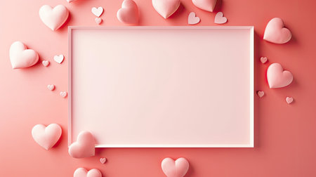 Empty valentine's day greeting card with copyspaceの素材
