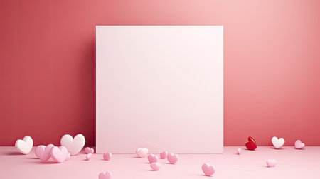 Empty valentine's day greeting card with copyspaceの素材