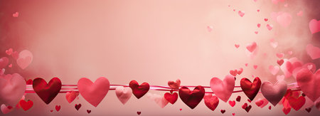 Empty valentine's day greeting card with copyspaceの素材