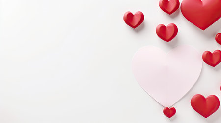 Empty valentine's day greeting card with copyspaceの素材