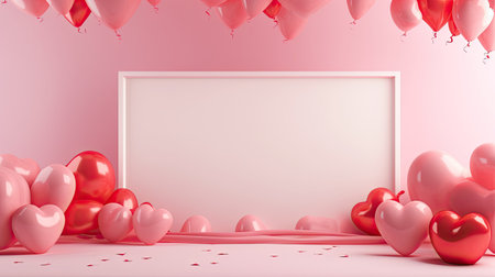 Empty valentine's day greeting card with copyspaceの素材