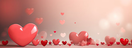 Empty valentine's day greeting card with copyspaceの素材