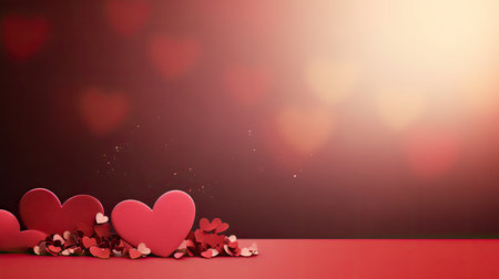 Empty valentine's day greeting card with copyspaceの素材