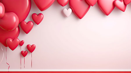 Empty valentine's day greeting card with copyspaceの素材