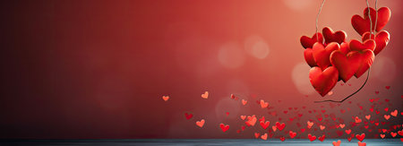 Empty valentine's day greeting card with copyspaceの素材