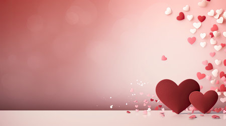 Empty valentine's day greeting card with copyspaceの素材