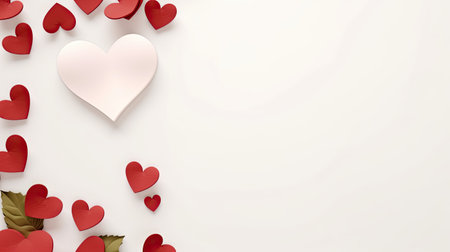 Empty valentine's day greeting card with copyspaceの素材