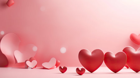 Empty valentine's day greeting card with copyspaceの素材