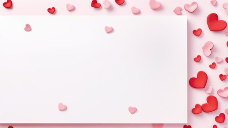 Empty valentine's day greeting card with copyspaceの素材
