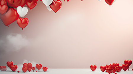 Empty valentine's day greeting card with copyspaceの素材