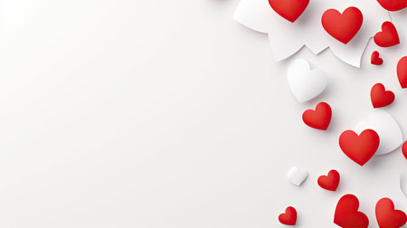Empty valentine's day greeting card with copyspaceの素材
