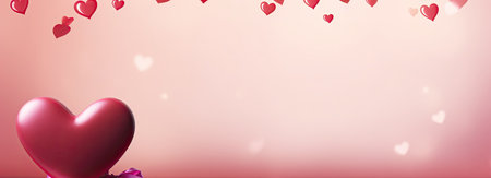 Empty valentine's day greeting card with copyspaceの素材