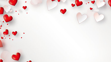 Empty valentine's day greeting card with copyspaceの素材