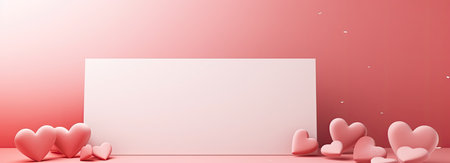 Empty valentine's day greeting card with copyspaceの素材