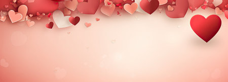 Empty valentine's day greeting card with copyspaceの素材