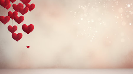 Empty valentine's day greeting card with copyspaceの素材