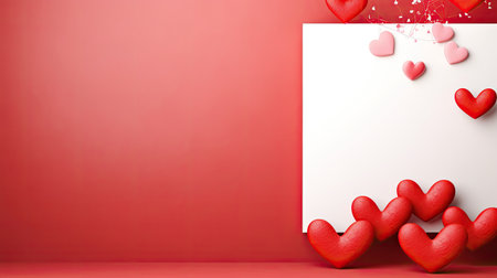 Empty valentine's day greeting card with copyspaceの素材
