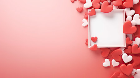 Empty valentine's day greeting card with copyspaceの素材