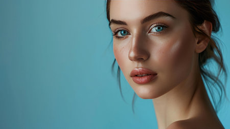 Beautiful young woman portrait. Skin care conceptの素材