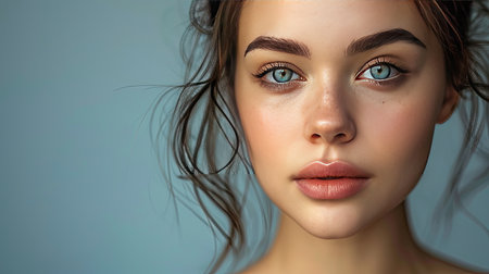 Beautiful young woman portrait. Skin care conceptの素材