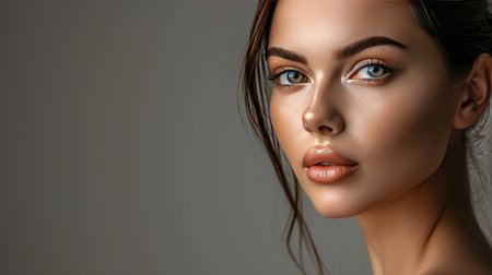Beautiful young woman portrait. Skin care conceptの素材