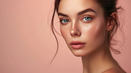 Beautiful young woman portrait. Skin care conceptの素材