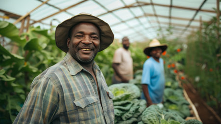 Enthusiastic Farmers Promoting Sustainable and Organic Agricultural Practicesの素材