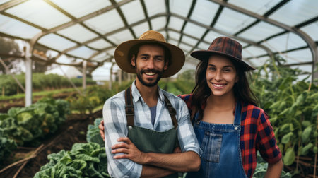 Enthusiastic Farmers Promoting Sustainable and Organic Agricultural Practicesの素材