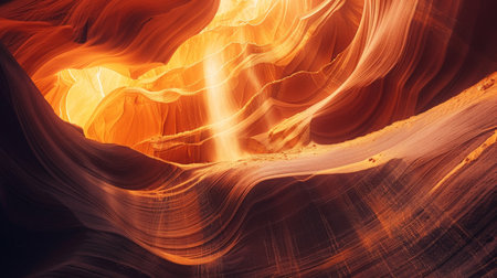 Natural Light Spectacle in Antelope Canyon: A Dance of Color and Form in Arizona's Depthsの素材