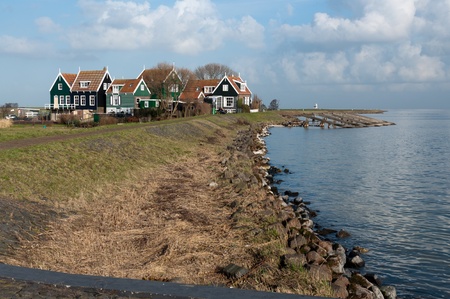 old village nearby the seaの写真素材