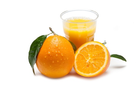 orange with orange juiceの写真素材