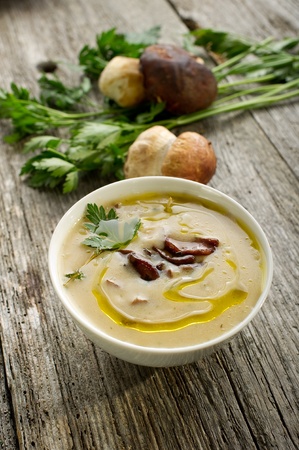 mushroom soupの写真素材