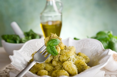 pesto gnocchiの写真素材