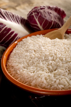 raw rice anch chicoryの写真素材