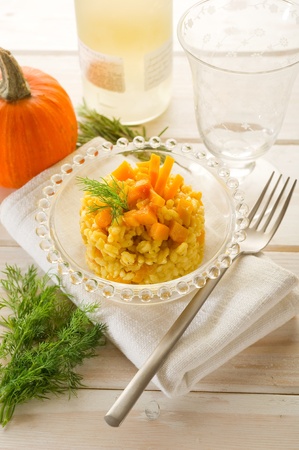 pumpkin risottoの写真素材