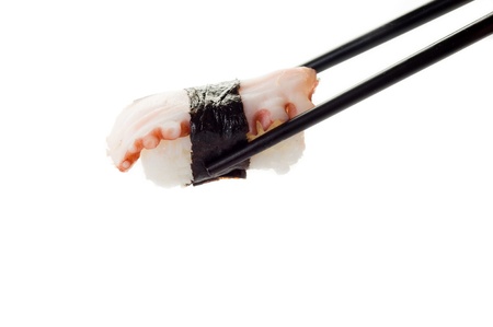 sushi on white backgroundの写真素材