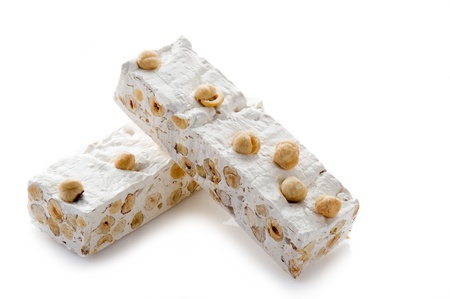 nougat with ingredientsの写真素材
