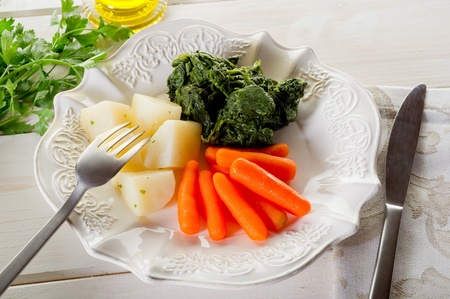 boiled vegetablesの写真素材